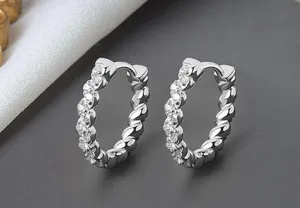 14mm Small Silver Hoop Earrings for Women Personality Fashion Simple Style thumbnail 2