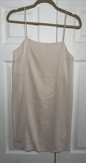 Silence + Noise Mini Slip Dress Womens Size XS Pink Y2K Satin Spaghetti Strap thumbnail 1
