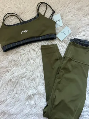 Shop Fancy workout set Green Size XS thumbnail 3
