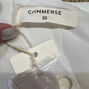 COMMENSE Puff Sleeve Short Shirt Dress COLOR - White Size XS thumbnail 8