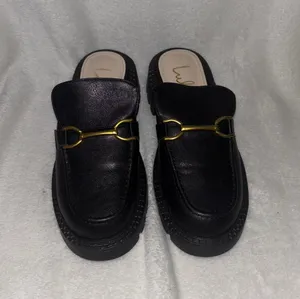 Lulus Jeano Black Lug Sole Slide-On Loafers thumbnail 1