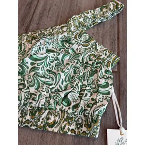 Hyacinth House Green Floral Gina Crop Top One Shoulder Tuckernuck Womens 2XS NWT thumbnail 7
