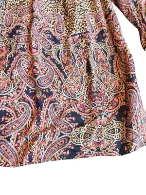Maeve Anthropologie Milou Dress Cheetah Boho Mixed Print Peasant Flowy Medium thumbnail 6