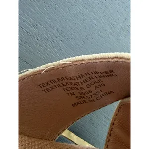 Tory Burch Pink Beige Striped Strappy Wedge Platform Slip-On Sandals Size 7M thumbnail 15