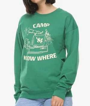Stranger Things Camp Know Where Crewneck Sweatshirt - BoxLunch Exclusive LARGE thumbnail 1