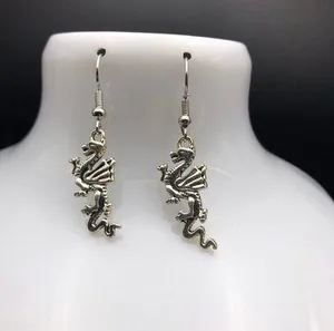 Handmade Silver Dragon Earrings thumbnail 1