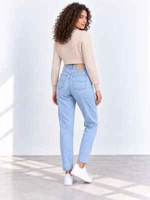 Vintage Lee Women’s High-Rise Mom Jeans Light Wash Tapered Leg 27x32 thumbnail 9