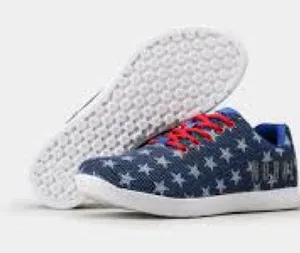 NOBULL Flag Trainer Women 7.5 Blue White Star Patriotic Athletic Shoe thumbnail 1
