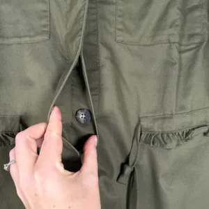J. Jill Size-2X Women Utility Jacket Olive Green Ruffle Cotton Tencel thumbnail 7