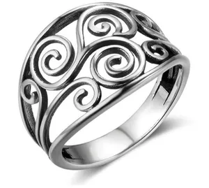 NEW Solid Heavy Boho Filigree 925 Sterling Silver Ring, Size 7‎ thumbnail 1