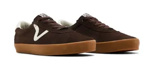 Vans Sport Low Bambino Shoes Sneakers Suede Chocolate Brown Gum Colorway 6.5 thumbnail 1