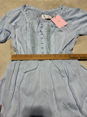 Hello Molly Light Blue Maxi Sun boho Dress medium/6 thumbnail 9