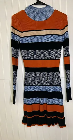 VICI Kaysen Knit Colorblock Mini Dress Size Medium thumbnail 1
