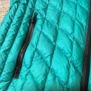Turquoise Quilted Hooded Puffer Jacket Zip Front Lightweight Casual Outerwear‎ thumbnail 8
