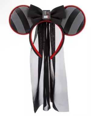 NWT Disney Parks Star Wars Darth Vader Veil Minnie Mouse Ears thumbnail 1
