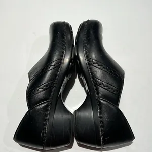 Dansko Black‎ Leather Slip On Clogs Size 38/7.5-8. B62 thumbnail 7