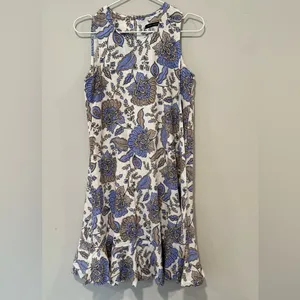 Tommy Hilfiger Women's Ruffled Hem floral Shift Linen Dress size 2 1724 thumbnail 3