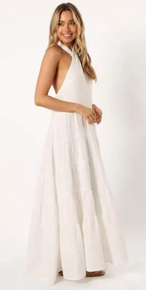 Petal & Pup Plara White Halterneck Maxi Dress M thumbnail 6