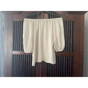 AUM COUTURE 100% Silk Blouse -Off the Shoulder Feature M thumbnail 2
