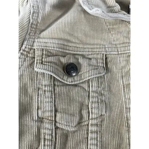 Vintage Abercrombie Corduroy Jacket Women XL Beige Tan Full Zip Trucker Stretch thumbnail 9
