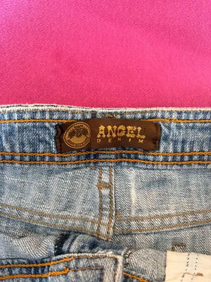 Angel Denim | Light Wash Studded Frayed Mini Skirt | L thumbnail 5