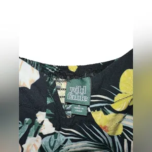 Wild Fable Tropical Floral Bustier Romper Black Hawaiian Vacation‎ thumbnail 5