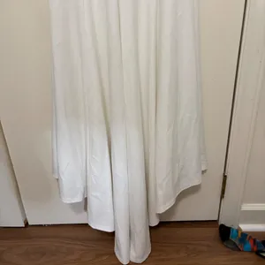 Lulus‎ White Square Neck Fishtail Gown Maxi Dress Adjustable Straps Size L thumbnail 6
