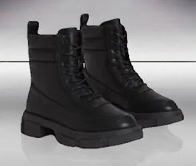 Wild Diva Lounge lace up combat boots thumbnail 1