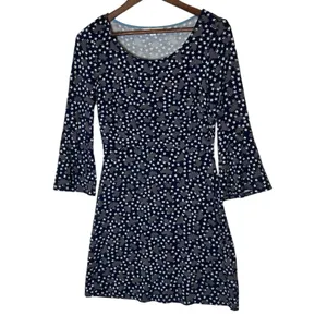 Boden Dress Womens Bird Star Print Flare Sleeve Stretch Knee Length Boho Size 4 thumbnail 3