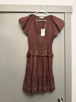 THML Gwen Short Sleeve V Neck Dress thumbnail 4