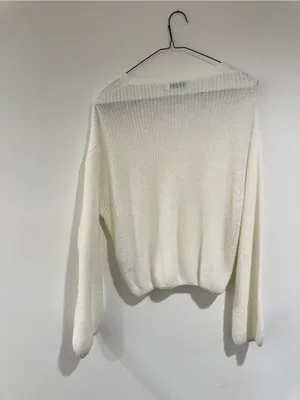 NA-KD Cream Knit Cardigan thumbnail 4