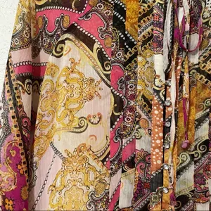 V Cristina Abstract Sheer Blouse Size Medium Multicolor​‎ Yellow thumbnail 8