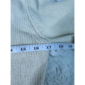 ZARA Cream Knit Cardigan Jacket Pearl Rhinestone Buttons 4 Pocket M thumbnail 8