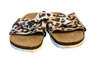 Aerie Leopard Print Cork Knot Slide Sandals thumbnail 4