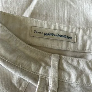 pilcro and the letterspress Cream Wide-Leg Pants with Floral Hem thumbnail 5