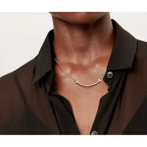 Boutique Rose Gold Filled K18 Curve Bar Necklace, Minimalist Chain Pendant,‎ 16-18” thumbnail 8