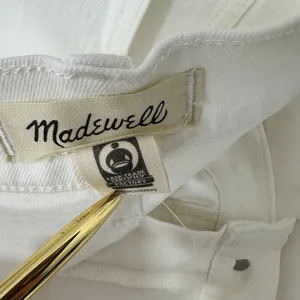 Madewell 90s Straight Crop Jean Tile White High Rise Raw Hem Classic US 33 NWT thumbnail 10