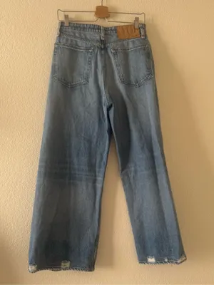 Rag & BONE Ruth Super High-Rise Ankle wide leg Jeans in Crossroad thumbnail 5