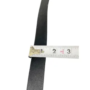 Jaeger Italy Black Silk Blend Leather Belt Size 30 Gold Tone Buckle Women’s thumbnail 9