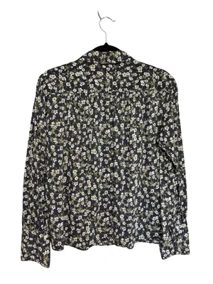 Madewell Easy Long-Sleeve Popover Shirt in Dark Pavement Floral - Size M thumbnail 4
