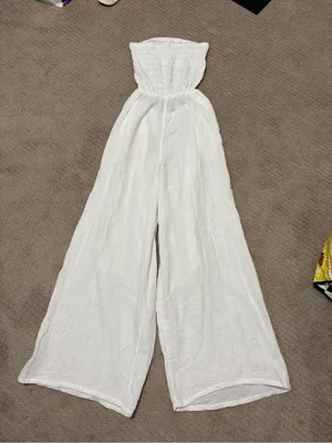 Aerie Gauzy Strapless Jumpsuit thumbnail 5