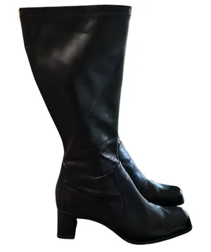 Mootsie Tootsie Boots Women's Size 8M Mid Calf Square Toe Block Heel Side‎ Zip thumbnail 1