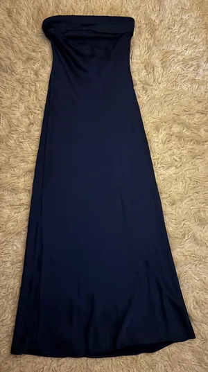 Amazon Dress Blue Maxi Strapless thumbnail 1
