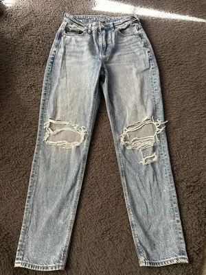 American Eagle strigid mom jeans size 4 regular thumbnail 1