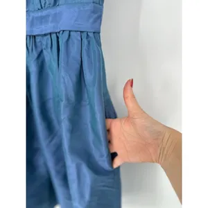 Vintage Maria Bianca Nero Dress‎ Taffeta Silk Iridescent Blue Fit & Flare Party thumbnail 3