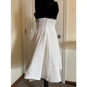 Vintage Jessica McClintock Gunne Sax 90's Black White Cocktail Dress Jr Size 7/8 thumbnail 4