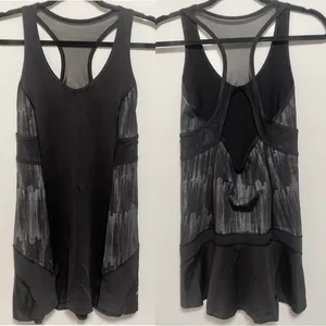 Lululemon Ace Dress Tennis Size Scratch Match Black Multi Mesh Size 4 Cut Out thumbnail 11
