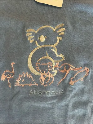 New Vintage Koala Embroidered Australia shirt Size Medium Dead stock 100% Cotton thumbnail 8