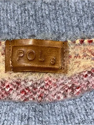 POL Women’s Size S Gray Yellow Maroon Fair Isle Crewneck Oversized Sweater thumbnail 5