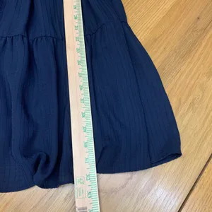 Calvin‎ Klein Navy Blue Tiered Babydoll Dress 3/4 Balloon Sleeve CD2H4N Size 2 thumbnail 4